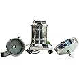 newBasics Semi-automatic Atta Chakki/Flour Mill/Ghar Ghanti for Home, 2 feet, 8 to 10 Kgs/hr (Round 1 HP) (220V Single Phase 5 AMPS) Stainless Steel Stone Chakki