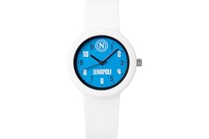 Clondo Orologio Da Polso Analogico Bambini, Idea Regalo 6-12 Anni Per Napoli Fan, Cassa 33mm e Cinturino Silicone, Scatola Ufficiale