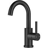 FORIOUS 360&deg; Swivel Bathroom Tap, Sink Mixer | Spout Height 175 mm, High Tap for Hot and Cold Water, Stainless Steel, Easy to