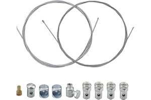 YEELIV 2 x 2 m Universal Brake and Clutch Accelerator Cables, Repair Kit, Universal Motorcycle Accelerator Cable with Screws for Motorcycle