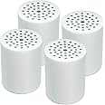 4 Pack 15 Stage Shower Filter Replacement Cartridge, Shower Filter for Hard Water, Universally Compatible Shower Head Water Softener Attachment Cartridge