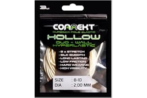 Connekt Hollow Duo-Wall Hyperlastic | Latex Pole Elastic | Perfect For Silvers, Winter F1 Carp, Stock Carp, Small Carp, Paste Fishing & Light Margin, Big Carp and Monster Carp