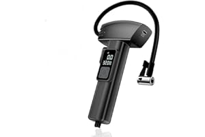 TECHVIZRS Elektrische Luftpumpe Fahrrad Akku Kompressor, 150 PSI Elektrischer Kompressor Fahrradpumpe 4000mAh Tragbare Akku Luftpumpe für Auto, Motorrad, Fahrrad, Bälle, Als Taschenlampe und Powerbank