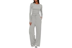 CheChury Ensemble Survêtement Femme 2 Pièces Tenue Survetement Chic Elegant Sweat à Manche Longue et Pantalon Jogging Femme Ensemble Sport Tenue Casual Outfit Yoga Fitness Tracksuit Set Loungewear