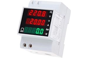 ATEC BY CARBONI CHRISTIAN ATEC - Voltmetro Multifunzione LED AC80-300V / 0-100A per DIN-RAIL (D52-2047)