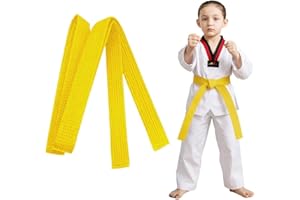 COYUN 1 pcs 280cm Gelb Taekwondo-Gürtel, Judo gürtel Judo Karate Gürtel Belt Kampfkunst Karate Judo Taekwondo Belts Professioneller Karate Aikido Belt für Kinder Erwachsene Kampfsportgürtel