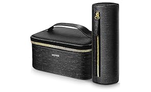HOMIEE Beauty Case, Borsa da Toilette, Valigetta Trucchi,Borsa Cosmetica Da Viaggio, Organizzatore Beauty Case, Set di 2, Nero