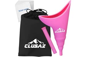 CLUSAZ Urinario Portatil Mujer, Femenino Orinal Portatil, Camping Accesorios para Las Mujeres, para Baño Público, Coche, Camper, Camping, Furgoneta, Viaje