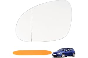 NewZC Miroir Rétroviseur Gauche pour VW Golf MK5 2004-2009/VW Pas sat 2007-2011/Mago tan 2006-2011/Sa gitar 2006-2011/Lavi da 2008-2012 - Côté Conducteur Glace Rétroviseur Exterieur