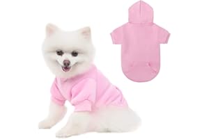 KOOLTAIL Basic Dog Hoodie - Soft and Warm Dog Jumper with Leash Hole and Pocket, Dog Winter Coat, Cold Weather Clothes Sweater for Small Medium Large Dogs Puppy Cat Boys Girls