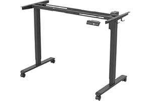 Flamaker Electric Standing Desk Frame Height Adjustable Sit Stand Desk with 4 Memory Function and Anti-Collision Technology, Stand Up Desk Frame Up to 116cm (Black)