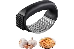 CLRZOL Spremiaglio in acciaio inox, spremiaglio di nuovo stile, utensili da cucina per la casa, spremiaglio manuale portatile, utensili da cucina per schiacciare l'aglio (1 Pcs)