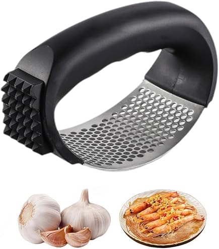 Schiaccia Aglio In Acciaio Inox - 2 Pezzi Con Pennello E Pelapatate, Facile Da Pulire E Multiuso - Foto 8