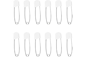 Thyonta 12 PCS Essential Baby Nappy Safety Pins – 2.2 Inch (55mm) Durable, Secure Head Fasteners Ideal for Cloth Diapering Reusable and Reliable Solution for Everyday Use