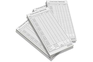 BRIMTOY Chicago Bridge Score Pads/Scoring Cards (4 Packs)