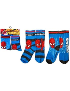 Marvel Spiderman Kinder Socken, blau, 2er Pack
