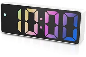 Ankilo Sveglia Digitale, Sveglia da comodino digitale, Con visualizzazione della temperatura, controllo vocale, Sistema 12/24, USB Ricaricare, adatto a casa, Ufficio, camera da letto