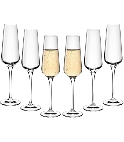 Set van 6 Lucca Champagnefluit Glazen