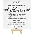 Vintage Photo Booth Table Sign with Wooden Easel (21cm x 21cm Textured ...