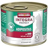 Animonda Integra Protect Adipositas Katzenfutter mit Rind, 6er Pack (6 x 200 g)
