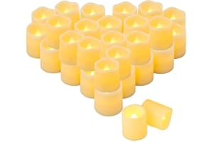 SATHYCHANPY 24 Pièces Bougies LED Flamme Vacillante,Chandelles Clignotantes Lampe,Bougie Electrique, Bougie sans Flamme,pour La Maison Décorations de Noël Mariage Pâques Decoration Intérieure & Extérieure