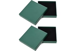 lvzhen 2Pcs Small Gift Boxes, 8x8x1.8cm Jewellery Gift Box with Lid Ring Earrings Necklace Bracelet Gift Boxes Small Paper Boxes for Gift Present