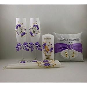 Sekt Hochzeitsgläser Hochzeitskerzen Geschenkidee Geschenk