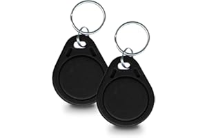 HUXGO, modello HXA67R B, portachiavi RFiD -2 pezzi, compatibile con i sistemi di allarme senza fili HUXGO, controllo facile, pratico, nero