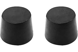 ANMOO 2 Pieces Tapered Plug Bung 75mm to 90mm Solid Test Tube Black Rubber Stoppers for Lab Home