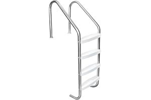 ‎FRUYYZL Poolleiter Edelstahl 4 Stufen, Pooltreppe Non-Slip Treads, Poolleitern für Unterirdische Pools, 59 x 53 x 152 cm (4 Steps)