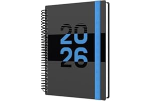 Collins - Delta - 2026 12 Month Calendar Year Planner, Day-To-Page with 1/2 Hourly Appointments Diary, A5 Wiro Bound Cover - Blue (FP51.60-26)