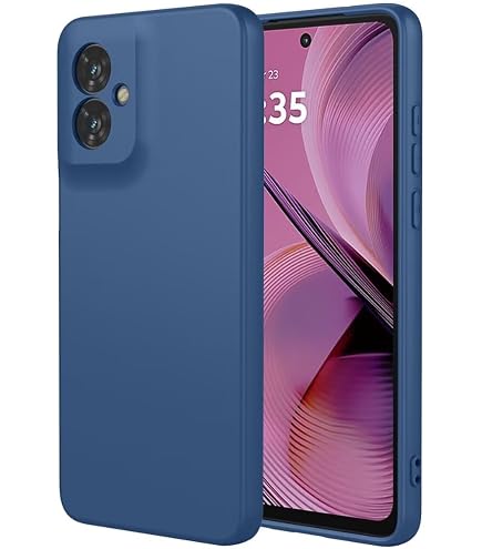 Hülle Für Motorola Moto G55 5G – Flüssiges Silikon, Stoßfest, Mit Kameraschutz, Blau