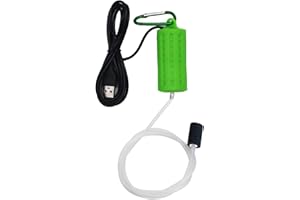 LENPESTIA Mini pompe à oxygène USB pour aquarium - Silencieux - Économie d'énergie - Avec pierre à air et tuyau en silicone à sortie unique - 1 W