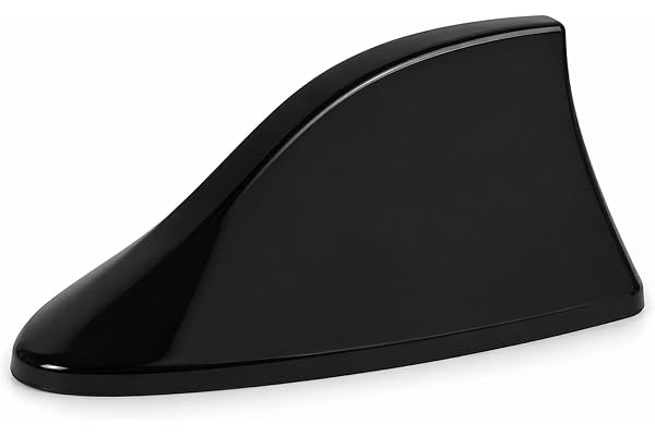 Heart Horse Antenne Requin Voiture Universelle Réception Radio AM/FM Haute Performance,Base Adhésive Étanche,Installation Facile,Couvercle Antenne Toit Décoratif PourSUV,Camion,Van,Voiture-Noir