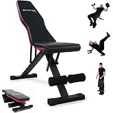 Mobiclinic&reg; Folding Weight Bench Supports 120 kg Adjustable Seat and Backrest Flexfit Multifunction Weights Full Body Workout