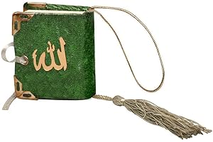 RAMADAN24 Islamische Auto Rückspiegel Anhänger Kleiner Koran Schutz Innenspiegel Auto Spiegel PKW Arabisch Dekor Geschenk (Grün)