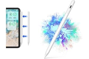 VINIFREDY Aluminium Stylus Pen For Apple iPad Pro/Air(2018-2022), Palm rejection comes with Charger and with 2 Replacement Tips, A Substitute For Apple Pencil, With Tilt Bold Function, Palm Rejection (White)