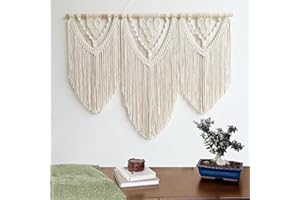 MOLYRRD 通用 Tapisserie murale en macramé bohème tissée pour la maison (motif C)