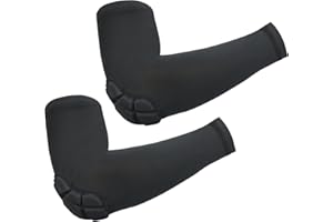 EHUIHUAN 2 Pc Gepolsterte Armschoner, Ellbogenschoner Sport, Torwart Ellenbogenschützer, Volleyball Armschoner Herren, Armlinge Ellenbogenpad, Handball Oberarm Schoner für Basketball Fußball Softball Cricket