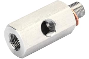 ‎TBEST öldrucksensor adapter,Öldrucksensor Adapter,T Stück Öldruck,Öldrucksensor Adapter M10X1,Ölsensor-Adapter,1/8-Zoll-Npt-Öldrucksensor-T-Stück Auf M10 10 X 1,0-Stecker-Adapter Turbo Supply Feed Line Gaug