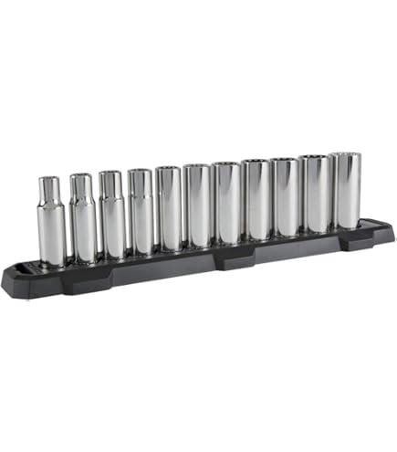 Hyper Tough 11-Piece 3/8-Inch Drive DEEP SOCKET SET METRIC 10-19 Mm