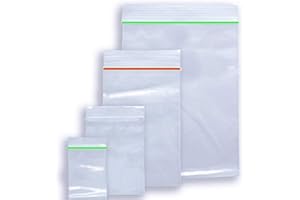 ALL U NEED Transparente PE Druckverschlussbeutel 50 uq Polybeutel ZIP Verschlussbeutel 100-500St. (80x120mm, 100)