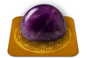 SENSUARI Pierre Améthyste Naturelle Polie 2-3 cm Qualité Premium | Méditation, Intuition et Sommeil | Fleur de Vie incluse | Guide Pratique & Méditation Offertss | Cadeau Zen Bien-être | 1 unité