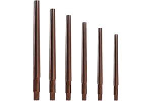 DAZZLEEX Kegelreibahle, 6 Stück, 1:50 Kegelform, manueller Stift, Kegelschaft, manuelle Reibahle 3/4/5/6/8/10 mm