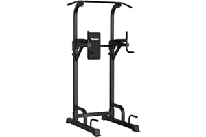 PASYOU Power Tower Dip Station, Adjustable Pull Up Dip Station for Home Gym Strength Training, Pull Up Bar Dip Stand Workout Equipment Max Load 660LBS(PU40)