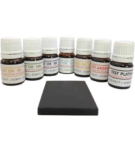 Kit Testeur Or Argent Platine KD89 - Solution Réactive Avec Notice Multilingue