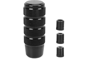 muge racing Universal Gear Shift Knob ，Shifter Knob Universal for Most Cars with 3 Adapters(8mm/10mm/12mm)-Black