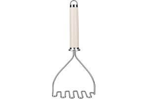 KitchenAid Prensador de Patatas de Acero Inoxidable con Mango Ergonómico, Beige