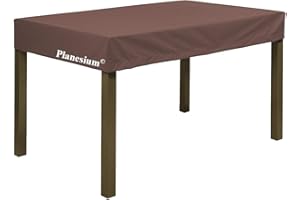 ‎PLANESIUM Planesium Premium Gartentisch Gartenmöbel Hülle Abdeckung Schutzhülle Haube Abdeckplane Garnitur wasserdicht atmungsaktiv 575g /lfm (Kaffee Latte Breite 240cm x Tiefe 100cm x Höhe 15cm)