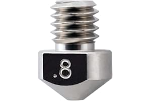 MICRO-SWISS Micro Swiss Plated Wear Resistant Nozzle for LulzBot TAZ 5, TAZ 6, LulzBot Mini, Hexagon Hotend .8mm